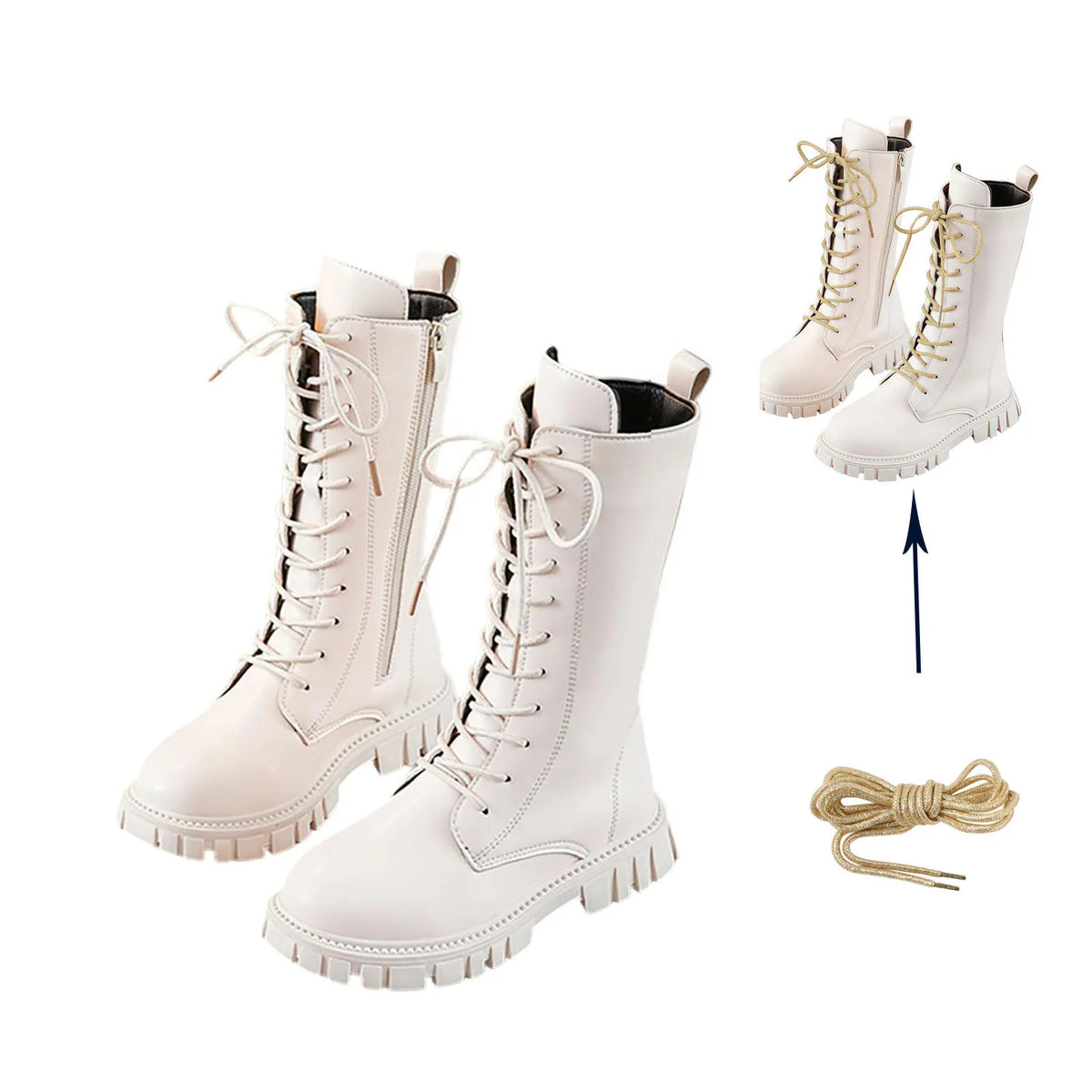 Anti-Slip Winter Boots for Teen Girls Punk Gothic Ankle Boots Daily