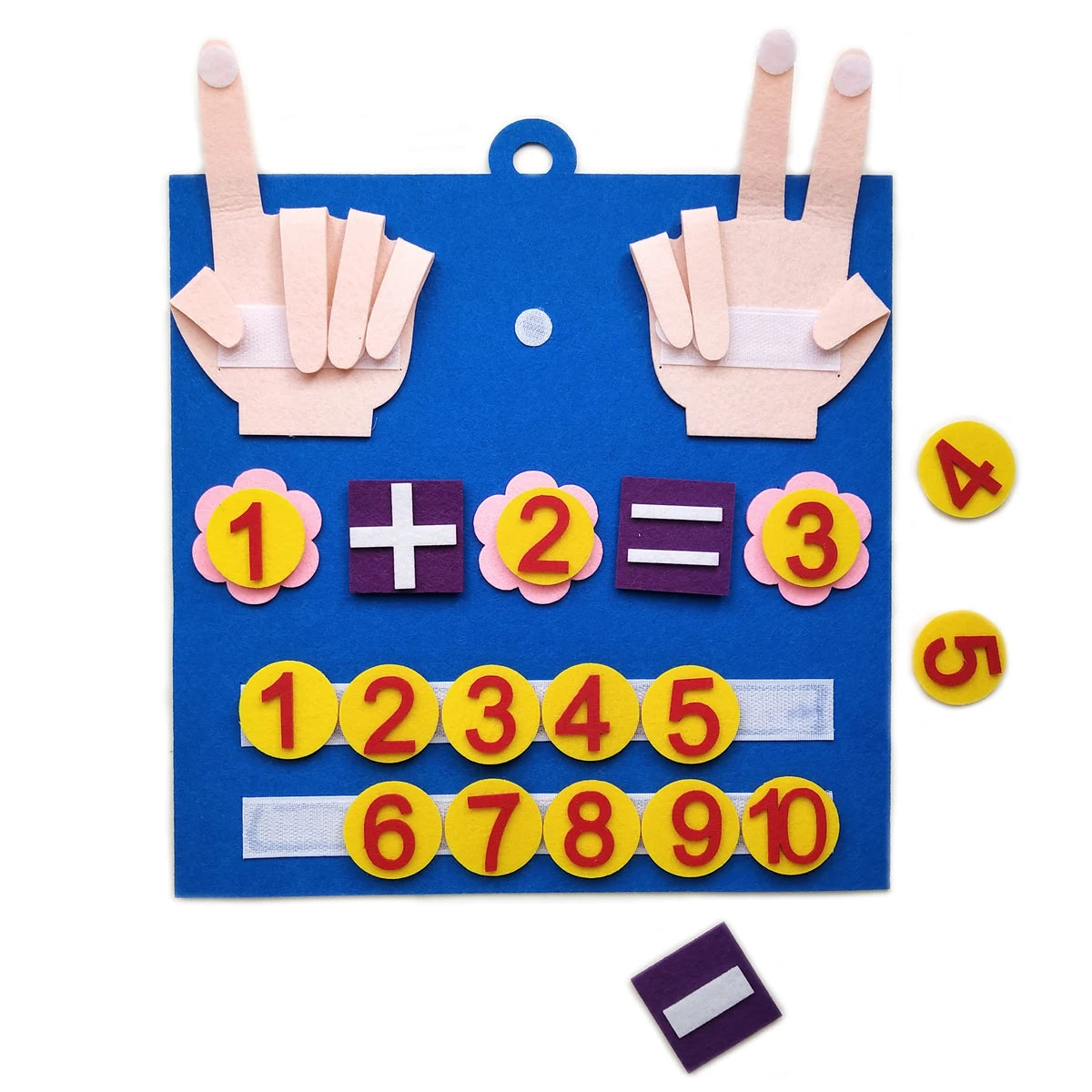Toddler Montessori Toy Felt Finger Numbers Math Toy Children Counting