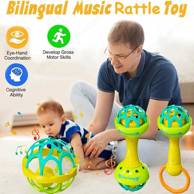 3/1pcs Baby Rattles 0 12 Months Baby Educational Toy Shaker Grab Spin