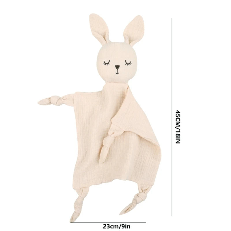 Cartoon Rabbit Baby Soother Toy Appease Bib Cartoon Burping Cloth for