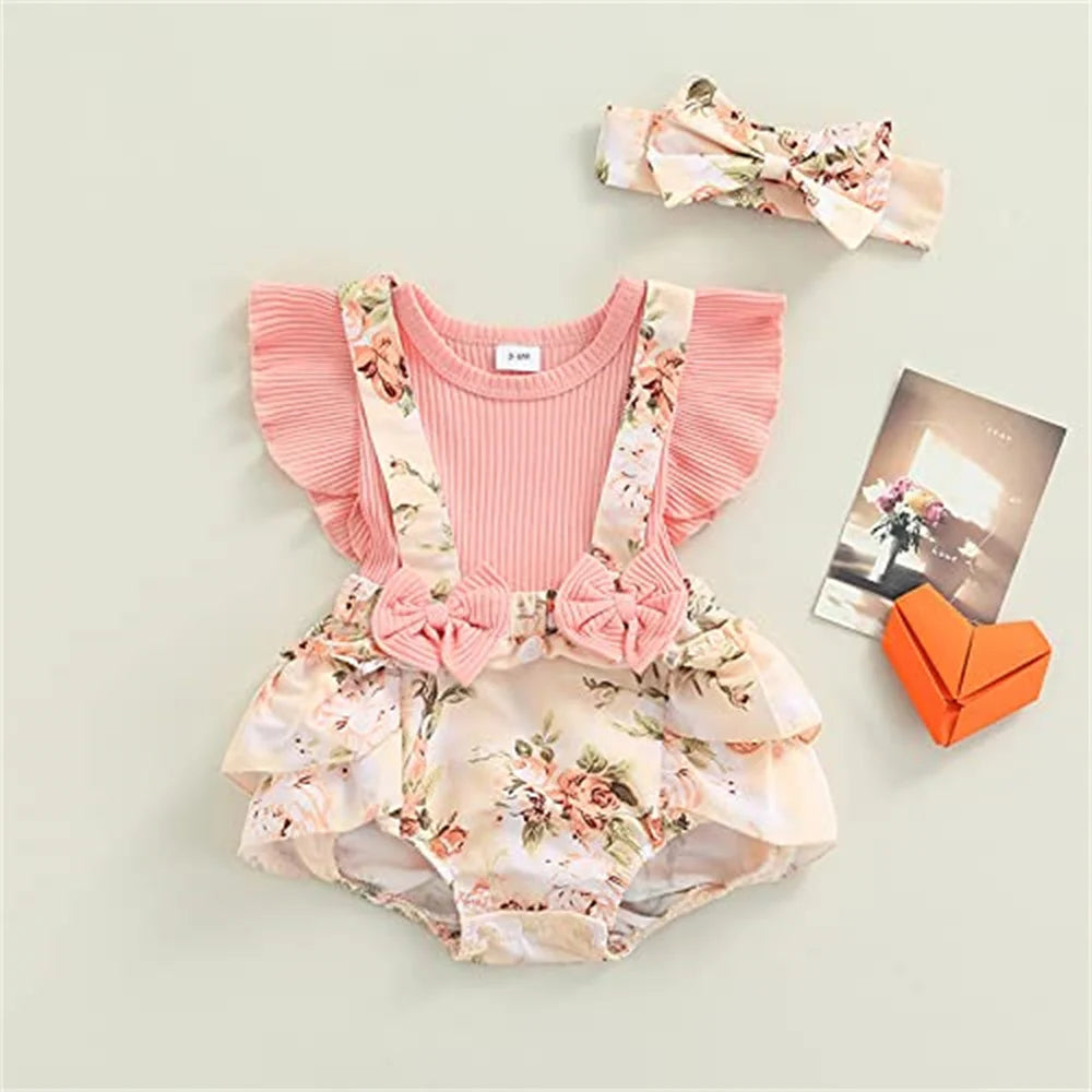 Kids Dress For Cotton Ruffle Sleeve Cute Butterfly Floral Summer