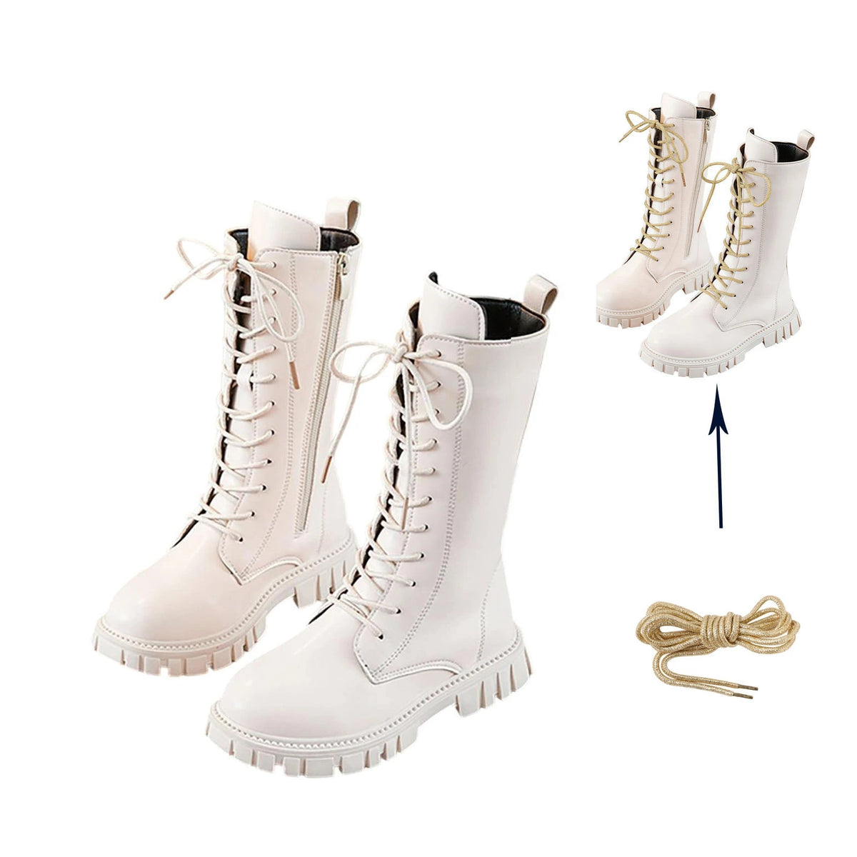 Anti-Slip Winter Boots for Teen Girls Punk Gothic Ankle Boots Daily