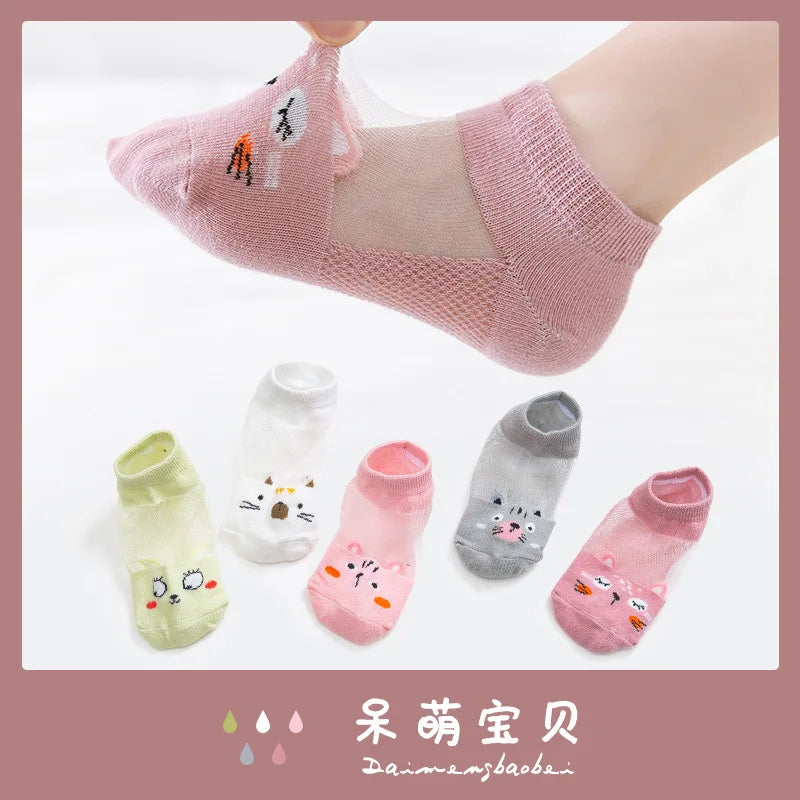 Set Children Socks Summer Fishnet Boy Socks Spring Summer Thin Mesh