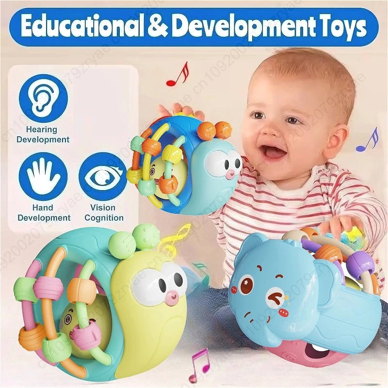 Baby Balls Rattle Comforter Toy Soft Hand Grasp Ball Educational