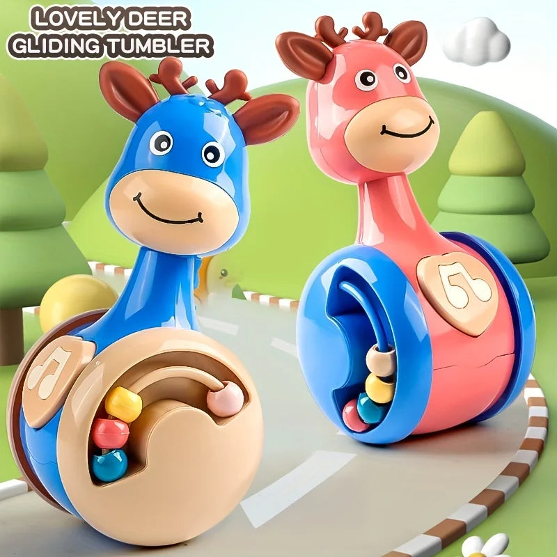 Roly Poly Baby Toy 6 to 12 Months, Tumbler Wobbler Toy for Infant Boy