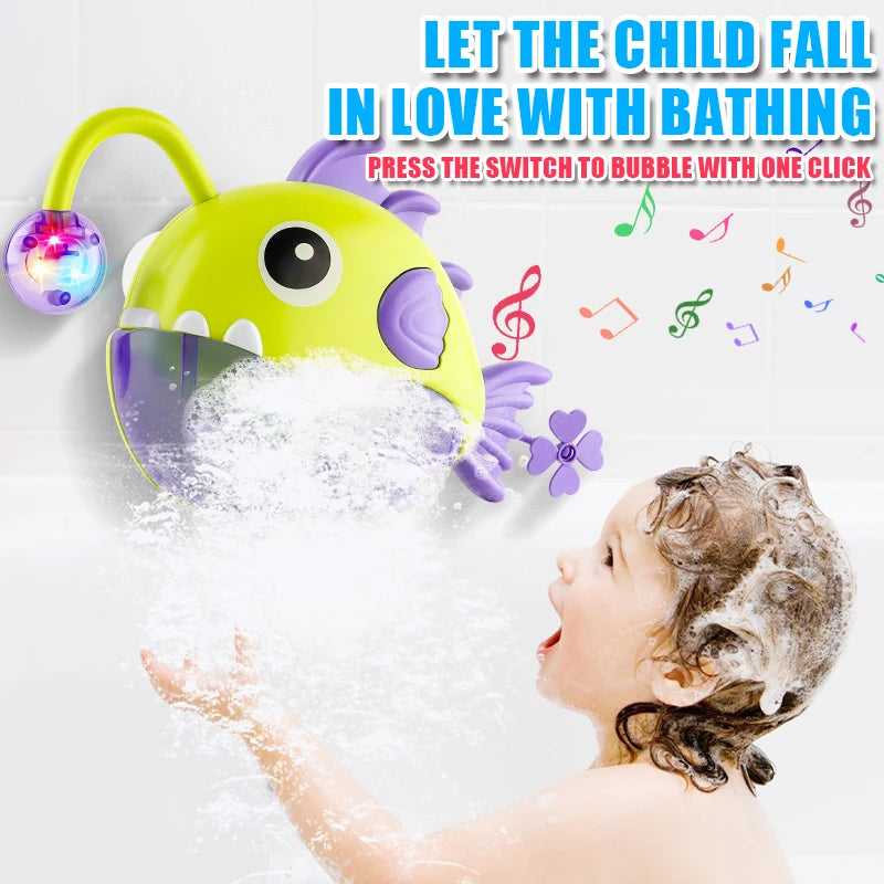 Baby Bath Soothing Toy Bathroom Bubble Machine Children's Fish Tank