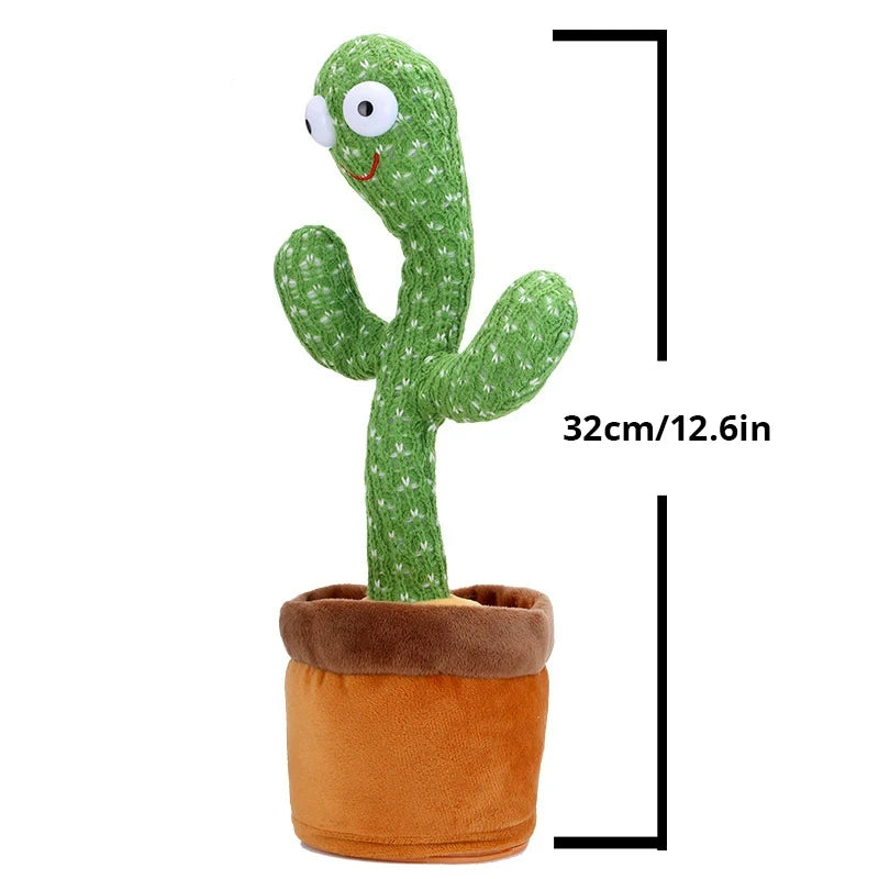 1pc Dancing Cactus Toy,Repeat Talking,Song Speaker Wriggle Dancing