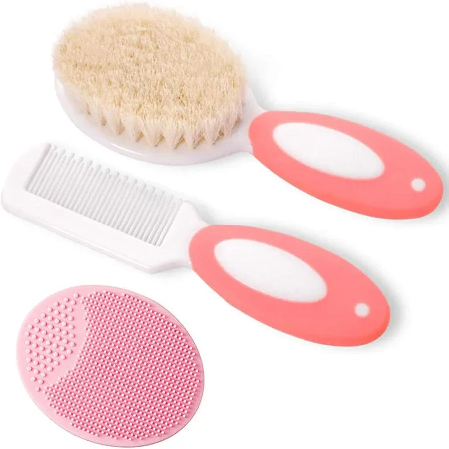 Baby Hair Brush Set for Newborn Toddlers Soft Bristles Silicone