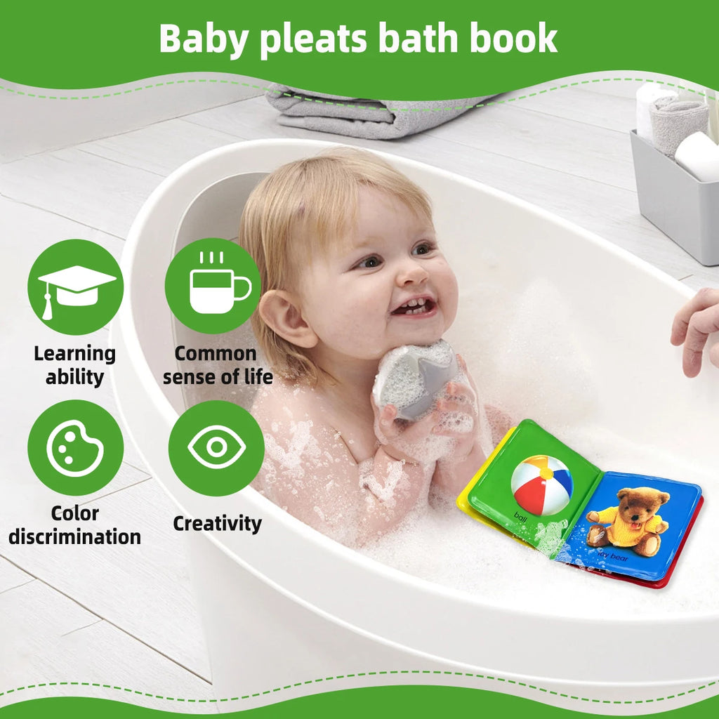 Floating Baby Bath Books for Baby Kids Learning Bath Toy Waterproof