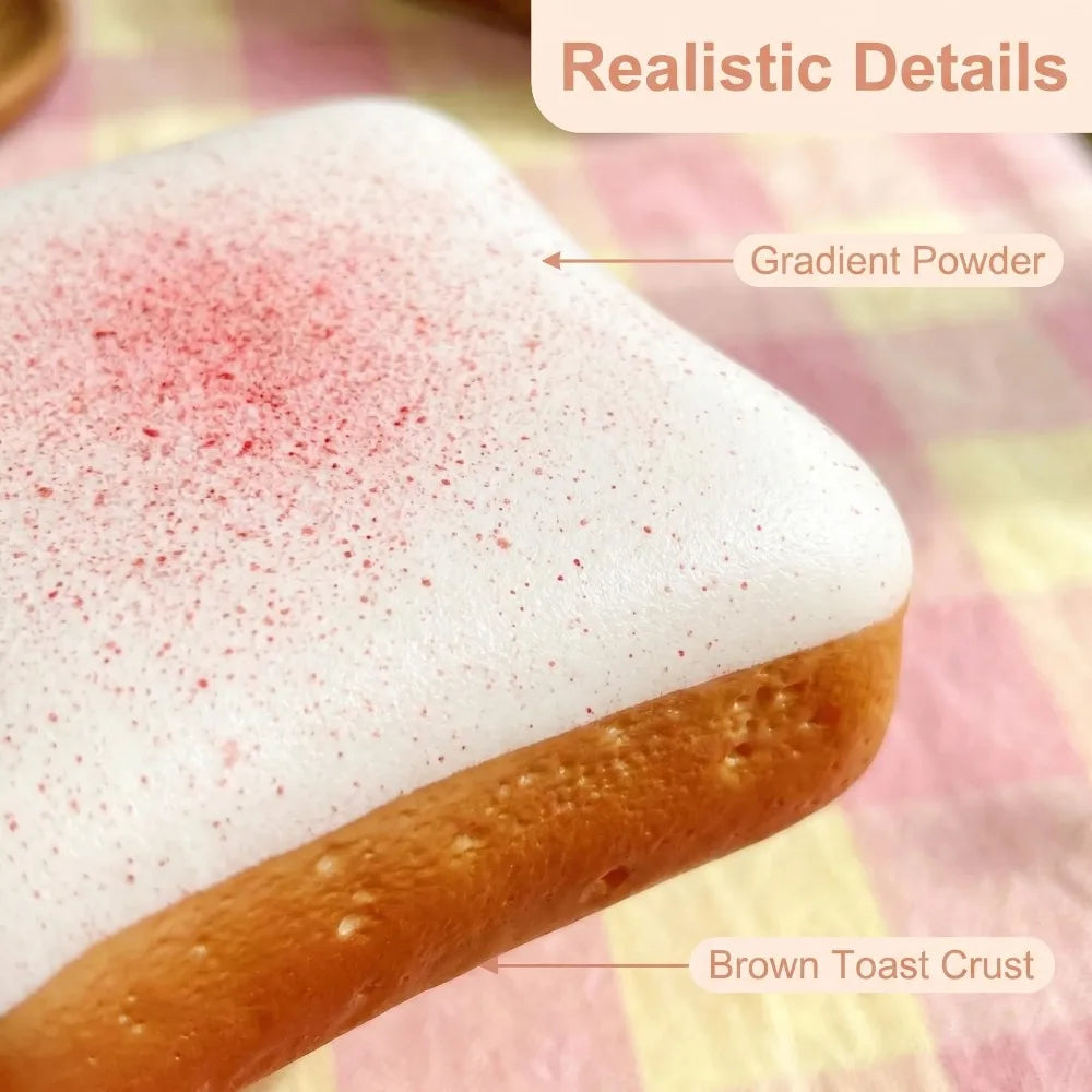Simulation Butter Toast Bread Squishy Toy for Stress Relief Soft