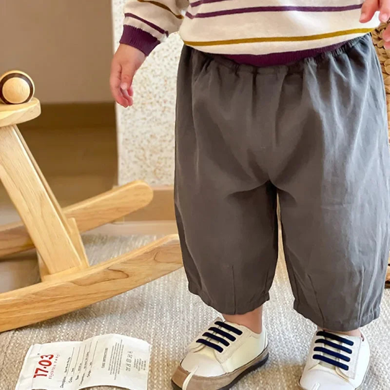 Solid Boy Kids Fashion Trousers Toddler Clothes Summer Spring Baby