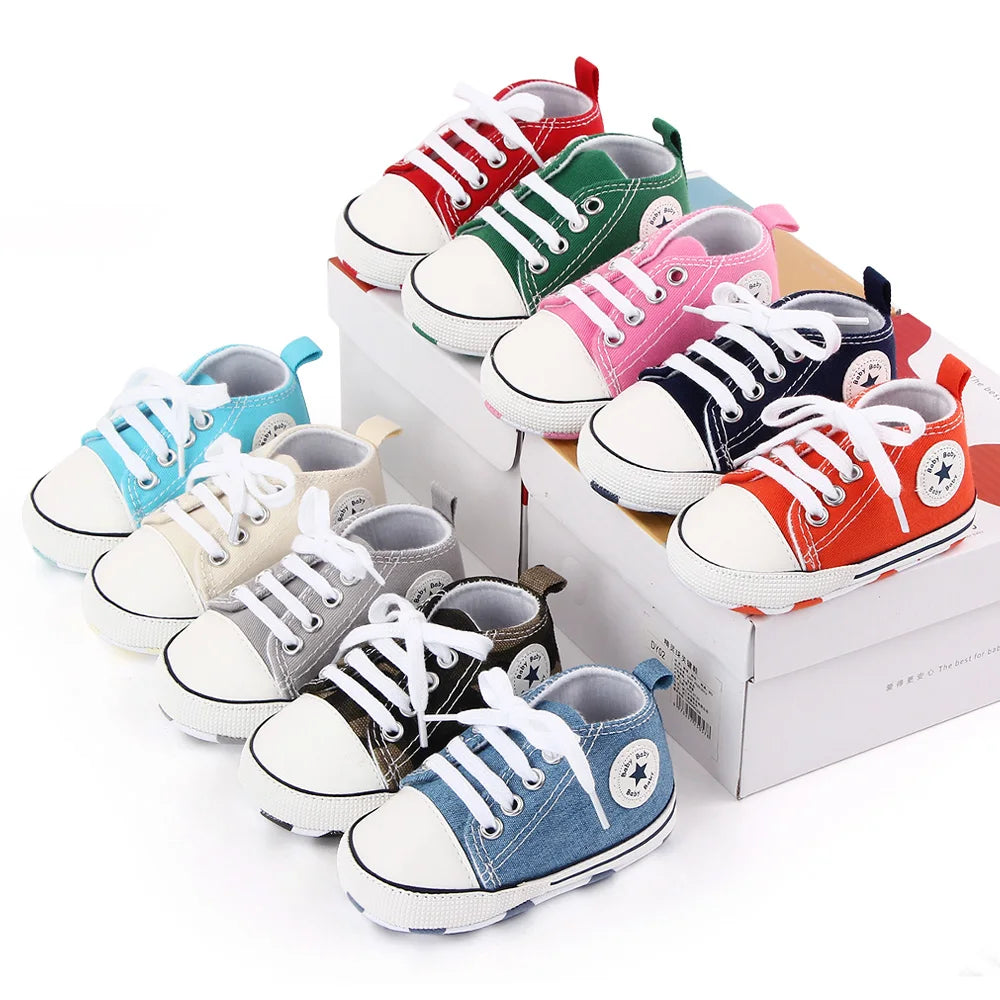 Baby Shoes Boys Girls Classic Canvas Casual Sneakers Spring Newborn