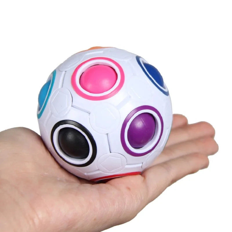 Kids Antistress Cube Magic Fidget Toy Puzzle Rainbow Balls Children