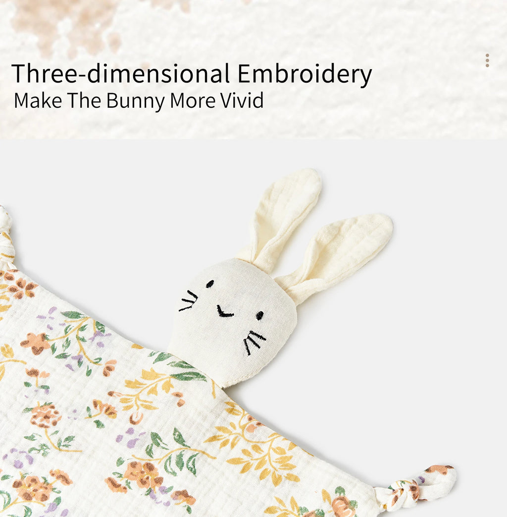 Baby Soothing Towel Soft Rabbit Doll Cotton Teether Infant Comfort
