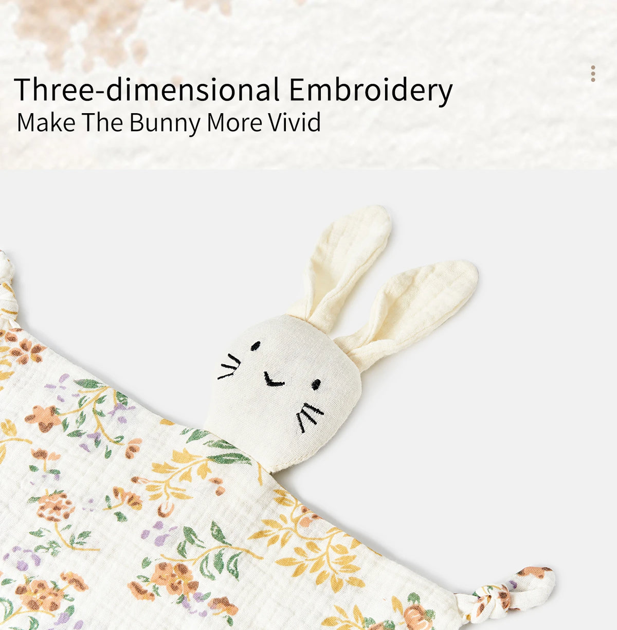 Baby Soothing Towel Soft Rabbit Doll Cotton Teether Infant Comfort