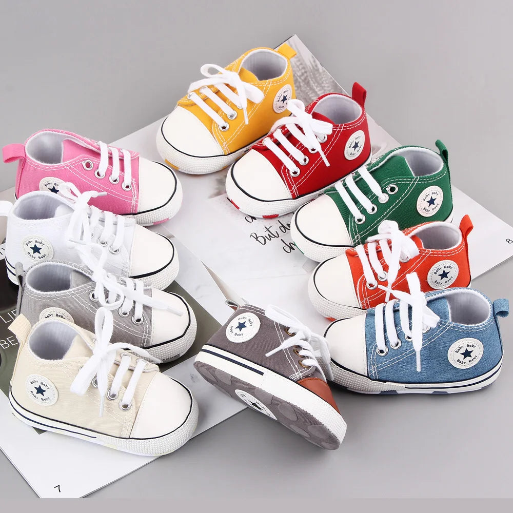 Baby Shoes Boys Girls Classic Canvas Casual Sneakers Spring Newborn