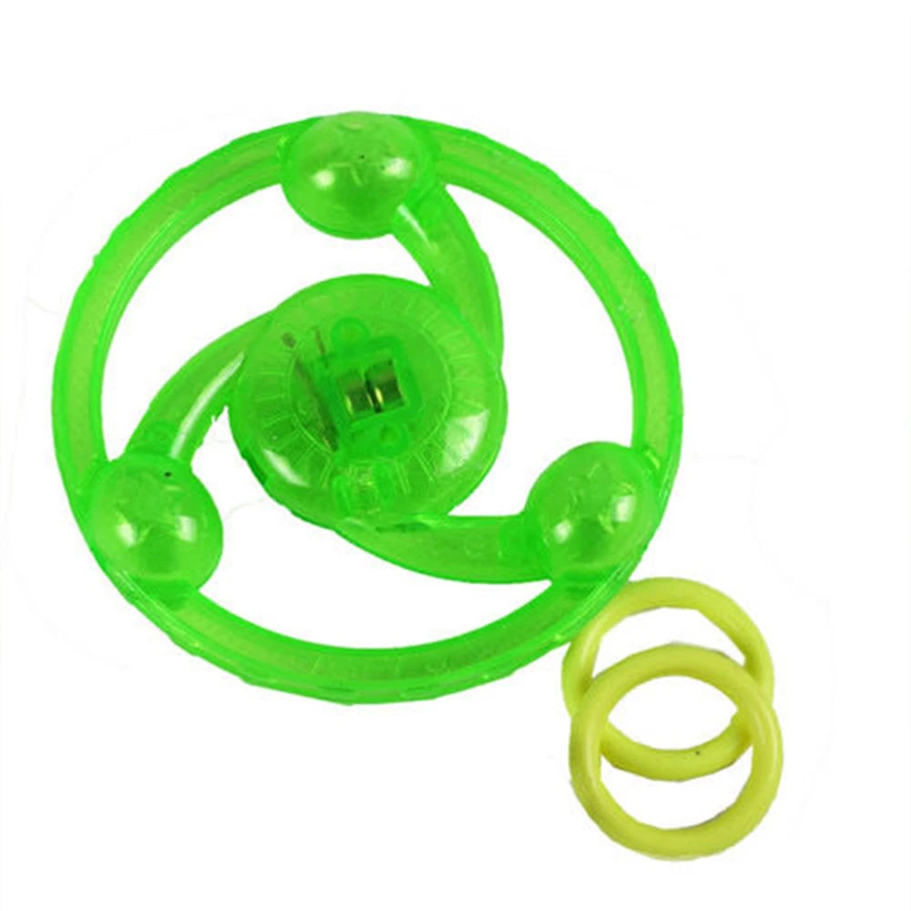 6 Pcs Fun Hand Pulled LED Light Up Flywheel Toy Children's Day Party