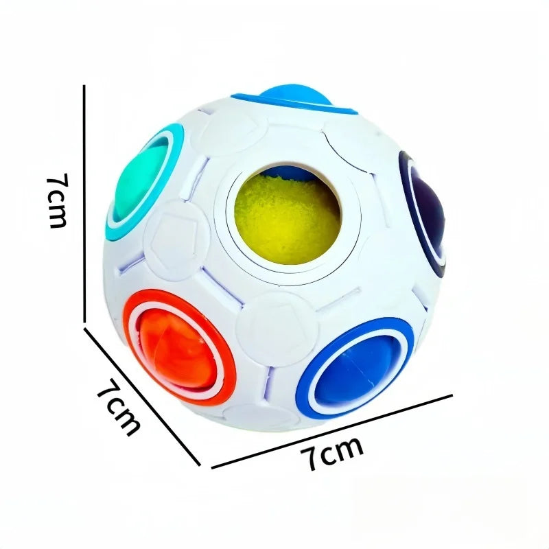 Kids Antistress Cube Magic Fidget Toy Puzzle Rainbow Balls Children