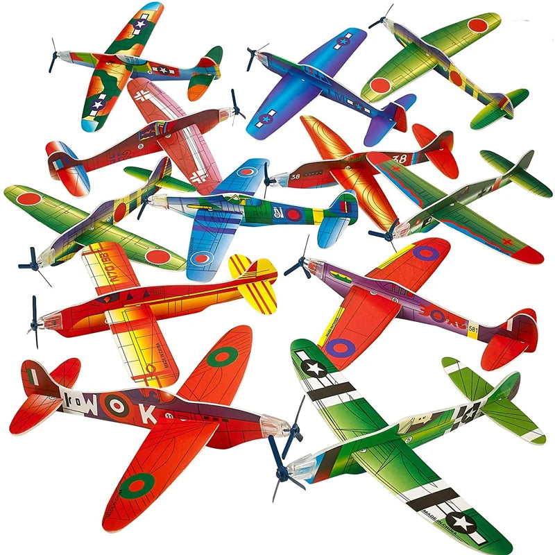 Kids DIY Hand Throw Flying Glider Planes Outdoor Toy Party Favors