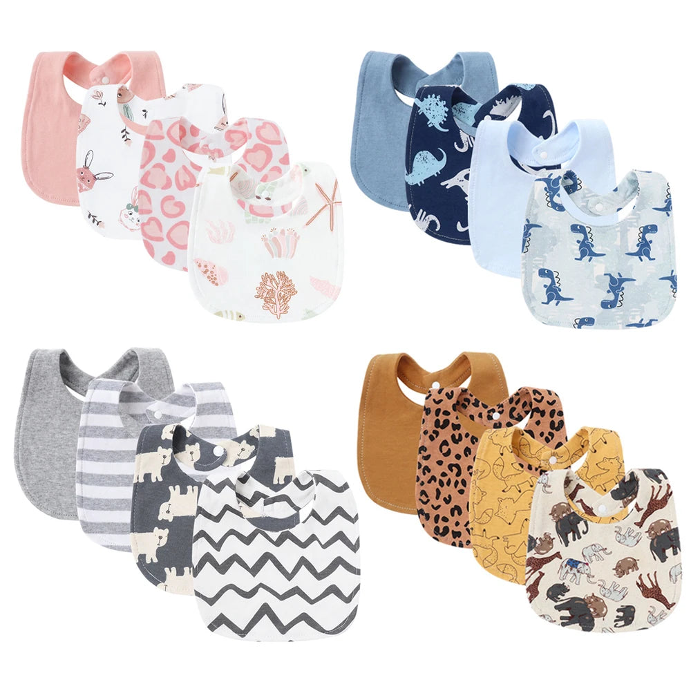 Baby Bibs Burp Clothes Cartoon Newborn Saliva Towels Boys Cotton Kids