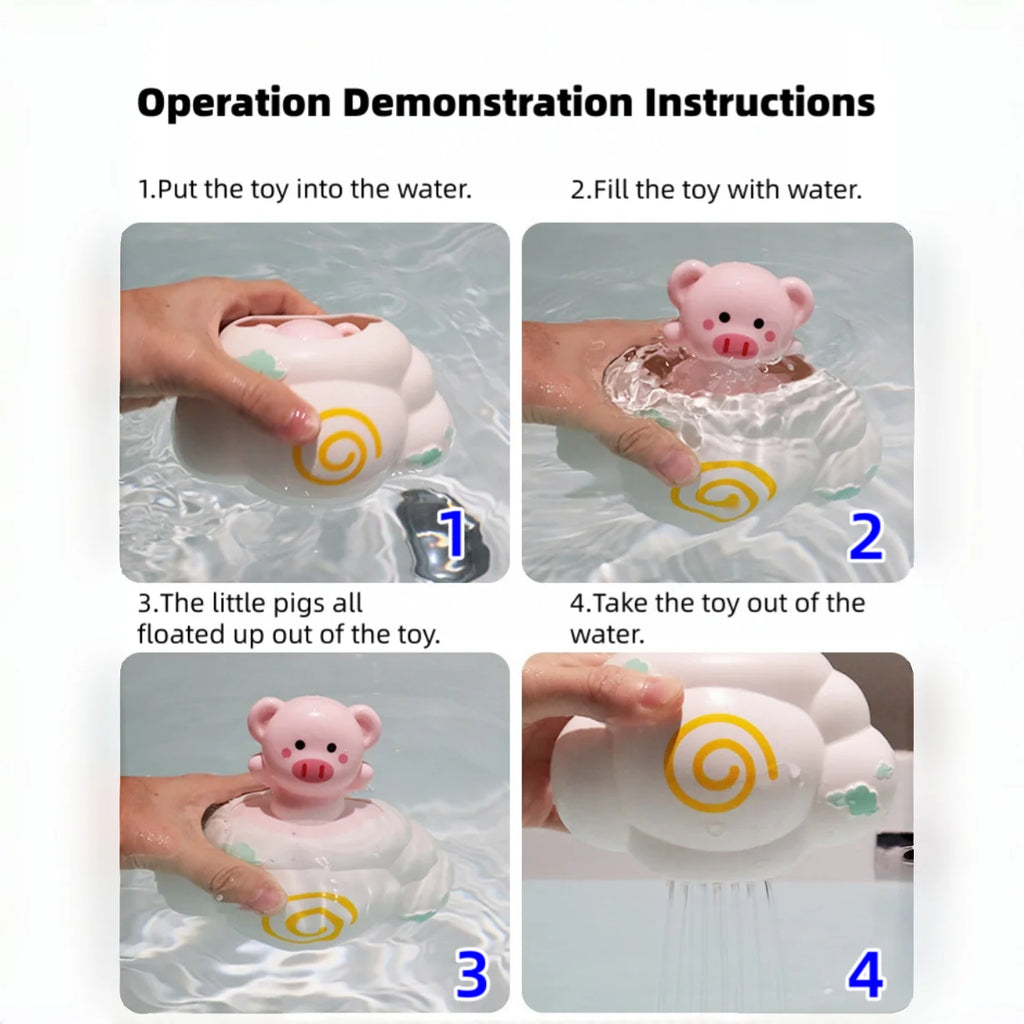 Baby Bath Toy Bathing Swimming Water Spraying Clouds Shower Bath Toy