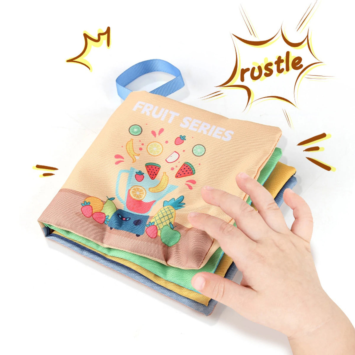 Soft Baby Books Toy Montessori 3D Touch Feel High Contrast Cloth Book