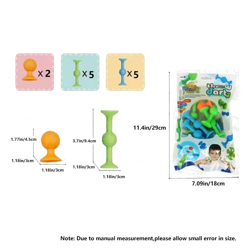 Suction Cup Toy, Soft Throw Darts Set,Building Blocks Pop Sucker