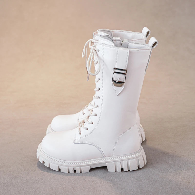 Elegant Zipper Baby Girl Casual Fashion Boots Autumn/winter Round Toe