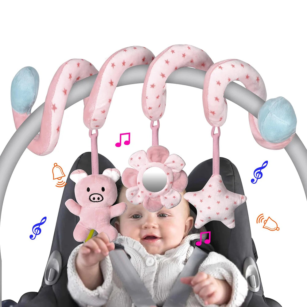 Car Seat Infant Baby Spiral Activity Hanging Toy Stroller Bar Crib