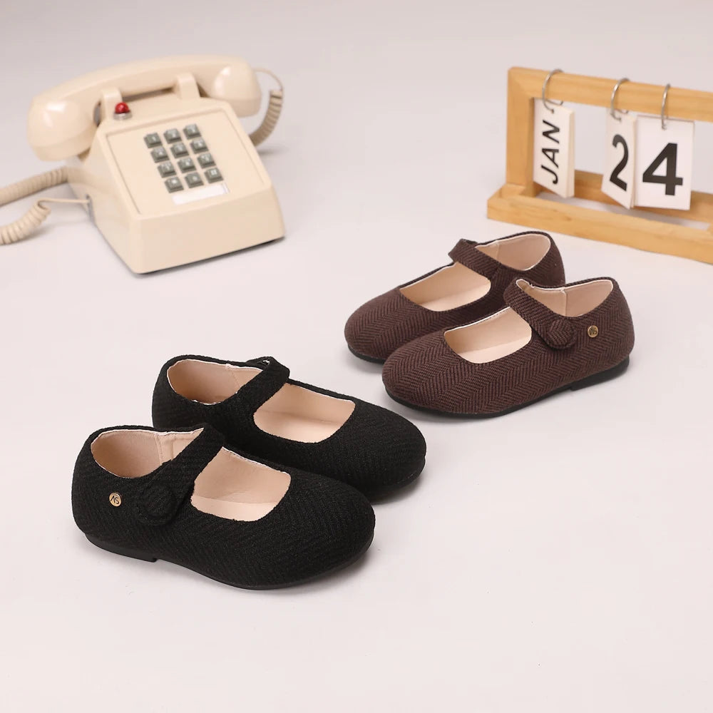 AS Kids Shoes Children Leather Shoes Baby Girls Warm Brand Loafers