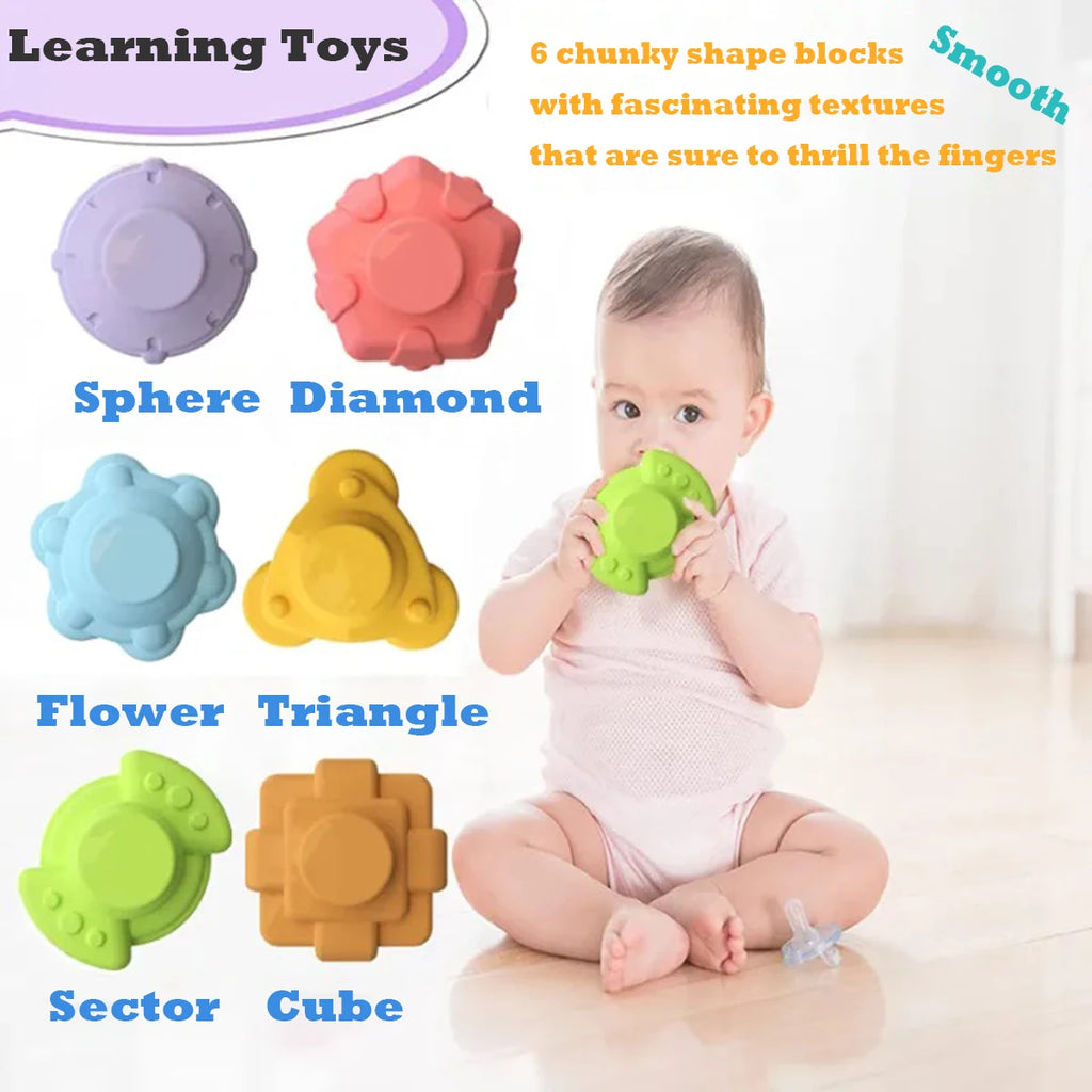 Baby Montessori Learning Educational Toy Colorful Shape Blocks