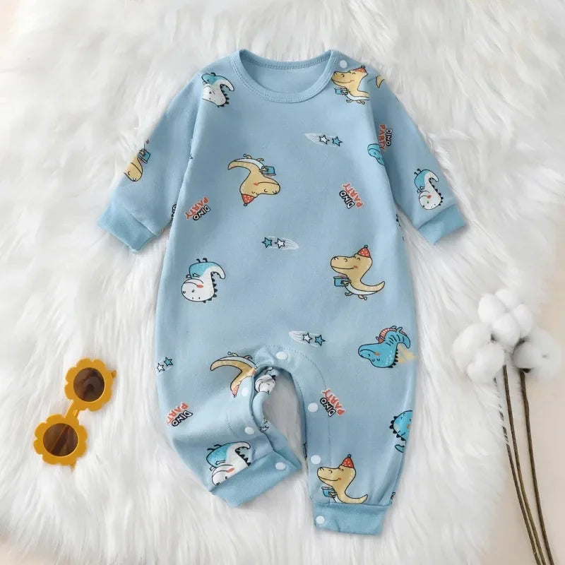 Newborn Baby Romper Autumn 100% Cotton Girl Boy Cute Spring Long Sleeve