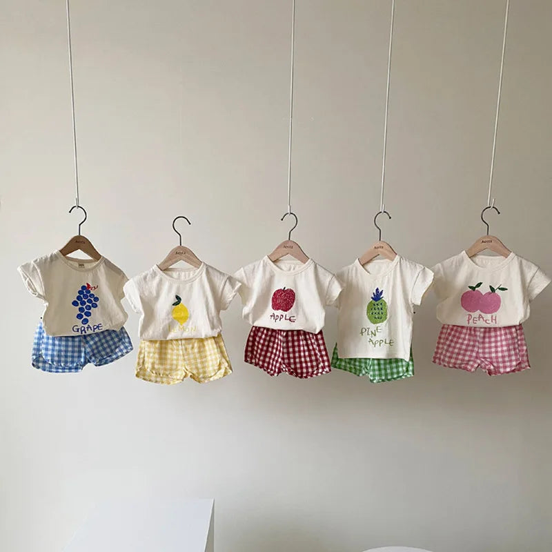 Baby Pajamas Sets Cotton Child Pajamas Toddler Summer Sleeveless Baby