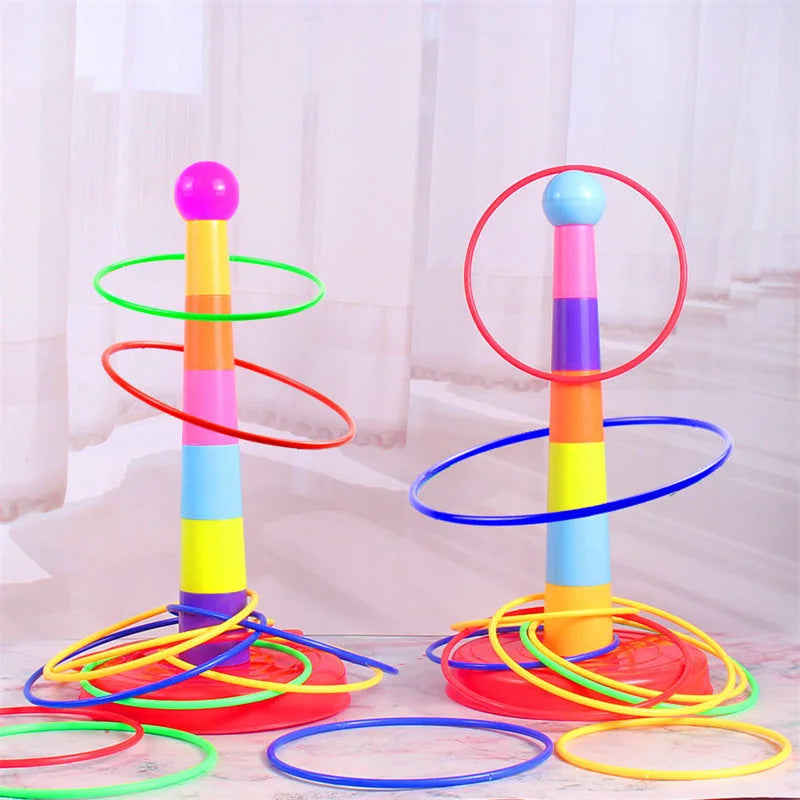Children Throw Circle Game Ferrule Stacked Toy Fun Indoor Outdoor