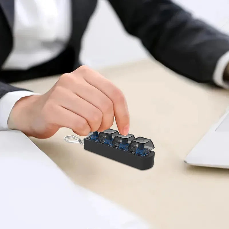 4Keys Finger Button Anti-stress Toy Mechanical Keyboard Keycaps